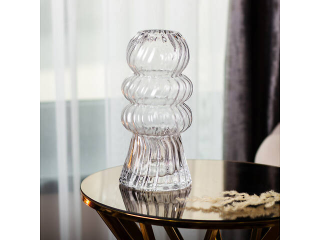 Стеклянная ваза 24,5 см - Фото 3