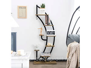 Стелаж для квітів Costway Ruta у формі півмісяця коричневий, Оригінал!