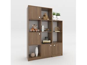 Модульная стеллаж с полками Chess для детской комнаты Дуб Родос темный стеллаж для игрушек.