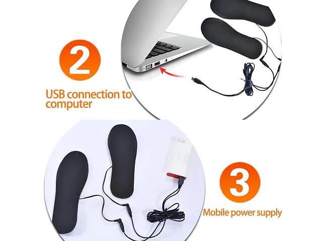 Устілки з підігрівом 25 см. Устілки з підігрівом (розмір 35-40). Устілки із підігрівом від зовнішнього акумулятора - Фото 5