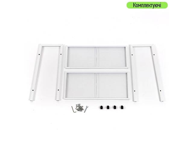 Стелаж-етажерка двоярусний з металу білий 60*26*60см SW-00002102 - Фото 4