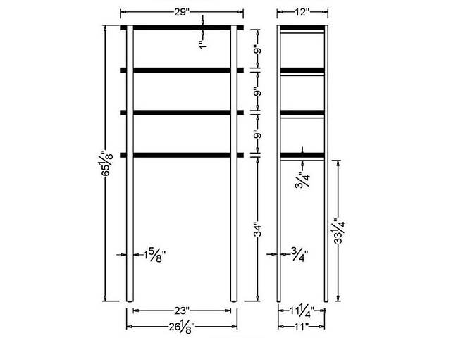 Стелаж над унітазом 'Бадран' венге-капучино - Фото 2