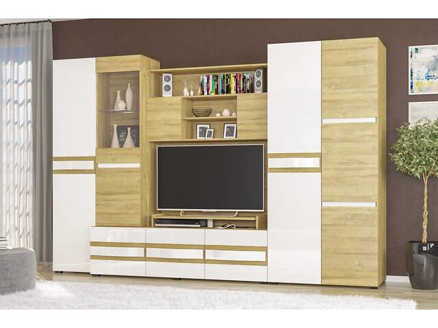 Стенка Мебель Сервис Гламур дуб золотой