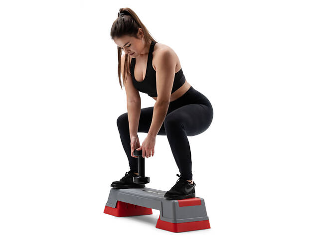 Степ платформа Hop-Sport HS-PP020AS сіро-червона - Фото 5