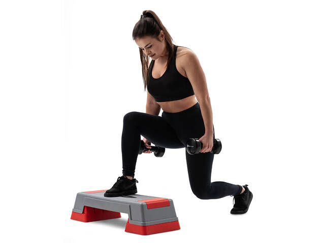 Степ платформа Hop-Sport HS-PP020AS сіро-червона - Фото 7