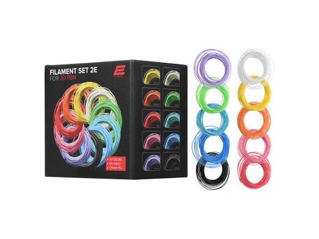 Стержень для 3D-ручки 2E 3D Printing Набір ниток для 3D ручки 1.75 мм PCL (10 кол х 10м) (2E-L-BH010) - Фото 1