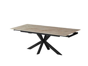 Стол Квант 160 (+60)*90, черный/Шекспир грей