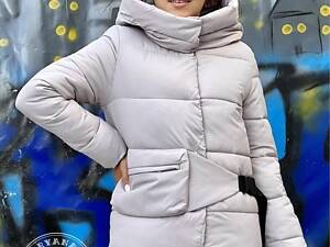 Стильная куртка с бананкой / светло-серая