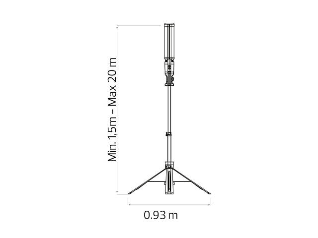 Стійка з прожекторами двійна TOWER з розеткою+вимикач - Фото 2