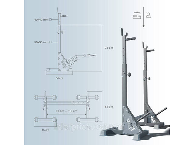 Стойки под штангу 3в1 Bugai – жим, приседания, брусья WCG, Оригинал! - Фото 7