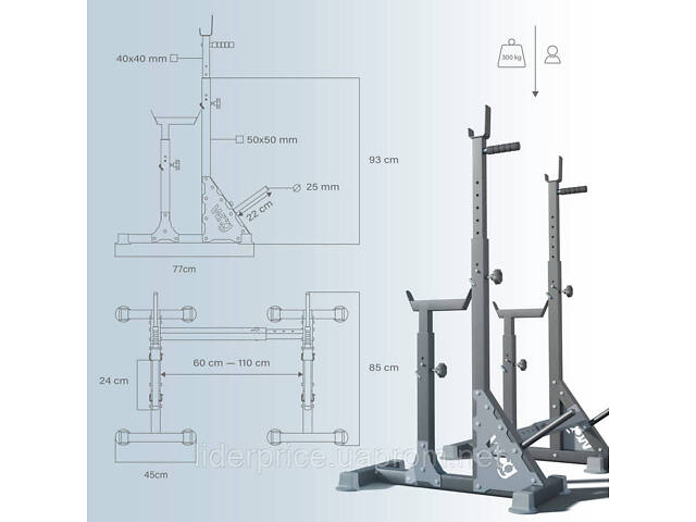 Стойки под штангу 3в1 Bugai Pro – жим, приседания, брусья WCG, Оригинал! - Фото 5