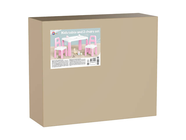 Набір стіл з двома стільцями рожевий Технок 0457 - Фото 5