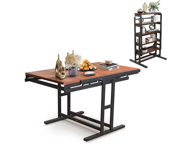 Стіл-стелаж трансформер, горіх - Фото 2