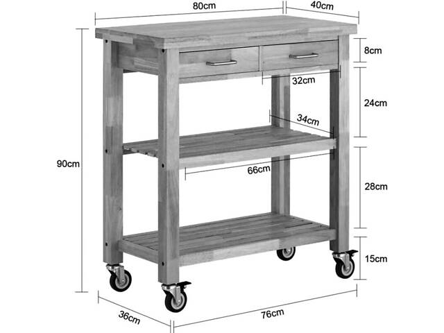 Стіл-візок 'Акворт' каррі - Фото 2