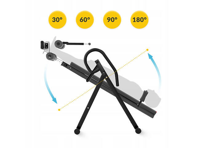 Стіл інверсійний 4FIZJO регульований Black/Grey (P-5905973401951) - Фото 7