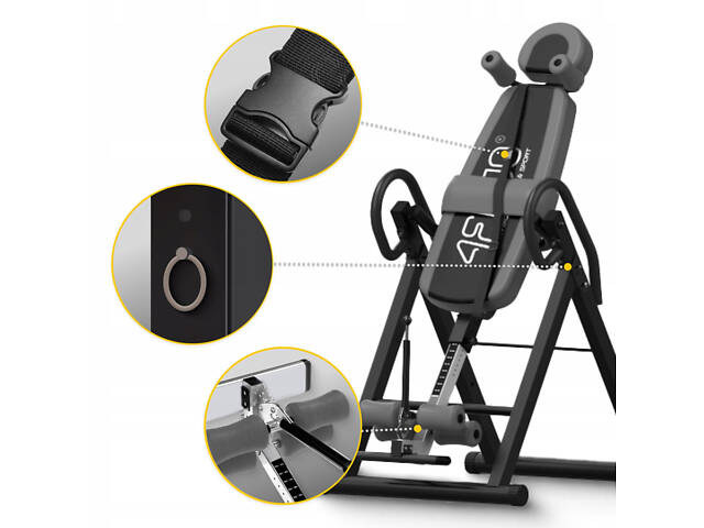 Стіл інверсійний 4FIZJO регульований Black/Grey (P-5905973401951) - Фото 2