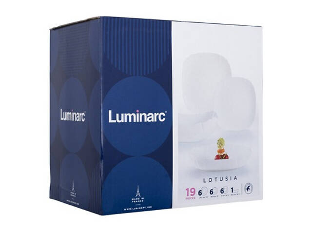 Столовый сервиз Luminarc Lotusia Білий 19 предметів (V1097) - Фото 2