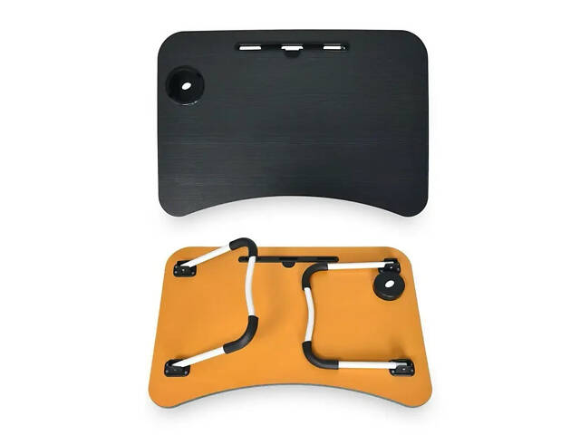 Столик-підставка для сніданків і ноутбука, складаний, під планшет 23 дюйми, зі знімним підсклянником - Фото 6