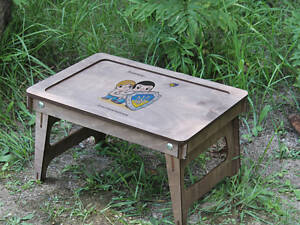 Столик з УФ-печаткою в ліжко, Таця для сніданків, Столик для ноутбука