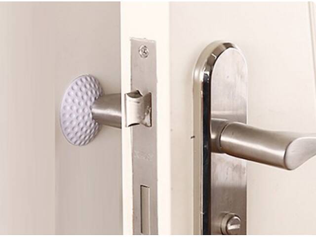 Стопер універсальний настінний від пошкодження стін та меблів білий - Фото 2