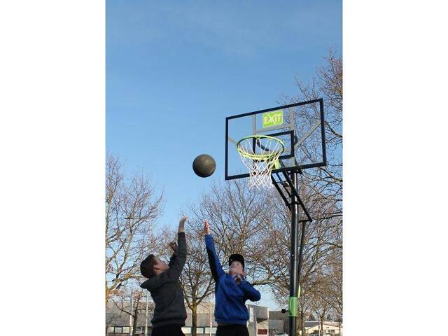 Стойка баскетбольна мобільна EXIT Galaxy black + кільце з амортизацією - Фото 7