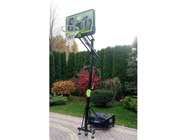 Стойка баскетбольна мобільна EXIT Galaxy black + кільце з амортизацією - Фото 9