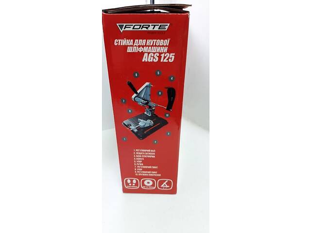 Стойка для угловой шлифмашины (болгарки) 125мм Forte AGS 125 (чугунная станина) - Фото 5