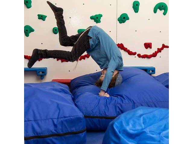 Страхувальний мат Альпініст 220х220х30 см до 125 кг Тіа-Спорт Синій - Фото 3