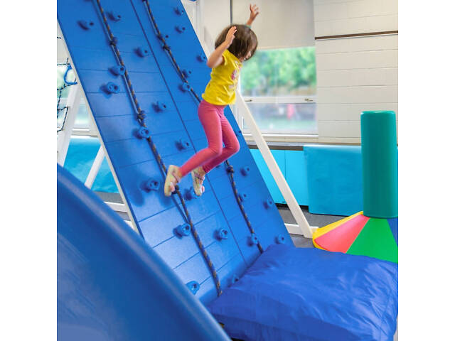 Страхувальний мат Альпініст 220х220х30 см до 125 кг Тіа-Спорт Синій - Фото 5