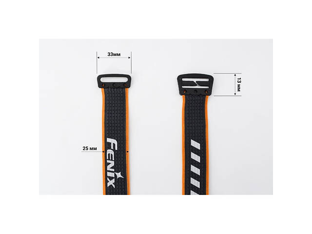 Стрічка для налобних ліхтарів Fenix, одинарна, AFH-03, чорно-помаранчева - Фото 6