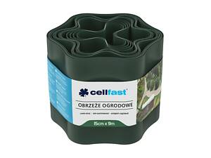 Стрічка газонна Cellfast , бордюрна, хвиляста, 15см x 9м, темно-зелена (30-022H)