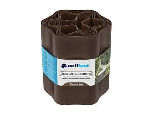 Стрічка газонна Cellfast , бордюрна, хвиляста, 20см x 9м, коричневий (30-013H)