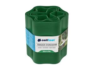 Стрічка газонна Cellfast , бордюрна, хвиляста, 20см x 9м, зелена (30-003H)