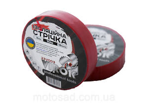 Стрічка ізоляційна VIROK : 15 мм х 10 м x 0,18 мм ЧЕРВОНА [15/240]