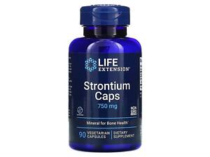 Стронцій для здоров'я кісток, Strontium, Life Extension, 750 мг, 90 вегетаріанських капсул (250 мг на капсулу)