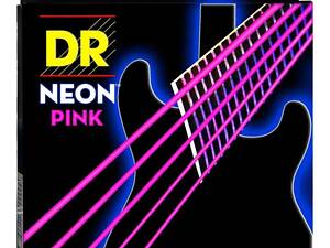 Струны для бас-гитары DR NPB5-40 Hi-Def Neon Pink K3 Coated Light Bass Guitar 5 Strings 40/120