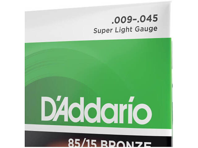 Струни для гітари D'Addario 85/15 Bronze Super Light (09-45) (EZ890) - Фото 4