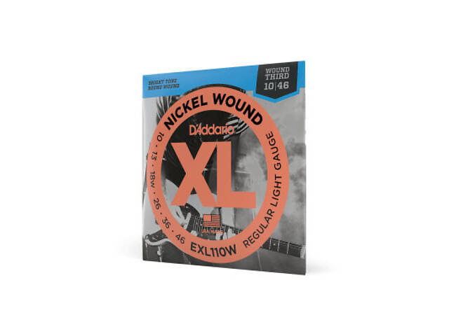 Струни для гітари D'Addario XL Nickel Wound 3rd Regular Light (10-46) (EXL110W) - Фото 2