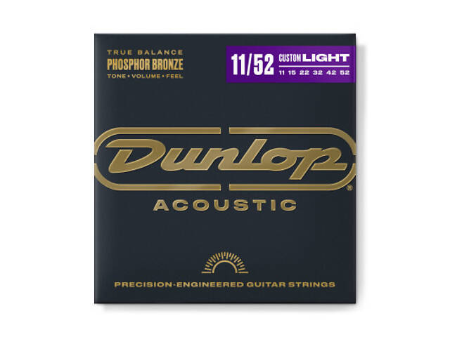 Струни для гітари Jim Dunlop Phosphor Bronze Acoustic Guitar Strings (11-52) (DAP1152) - Фото 1
