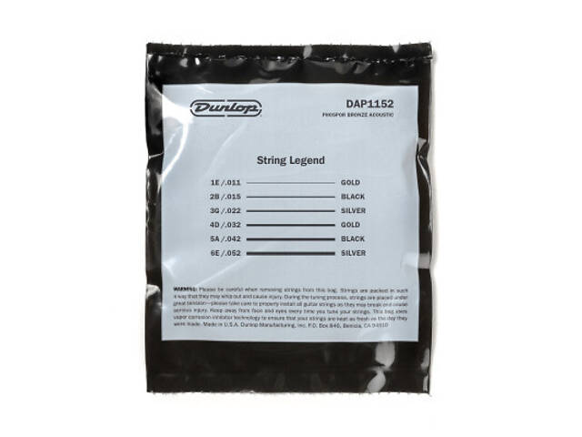 Струни для гітари Jim Dunlop Phosphor Bronze Acoustic Guitar Strings (11-52) (DAP1152) - Фото 3