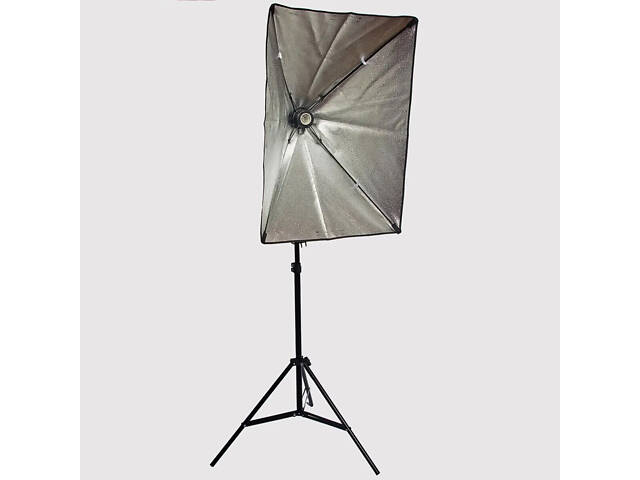 Студийный свет RESTEQ с патроном E27 и софтбоксом 50x70 см для фотостудии с регулируемой стойкой 2.2 м для профессиональ - Фото 4