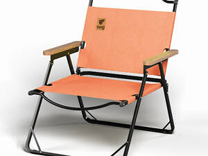Стілець розкладний зі спинкою для кемпінгу WCG Chill Жовтогарячий