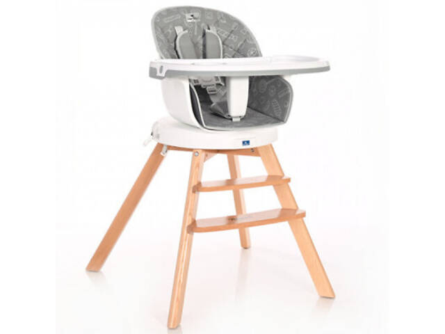 Стільчик для годування Bertoni/Lorelli NAPOLI grey candy (23730) - Фото 1