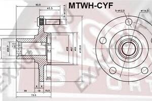 Ступица колеса для моделей: CITROËN (C-CROSSER, C-CROSSER), MITSUBISHI (OUTLANDER,LANCER,ASX,ASX,OUTLANDER), PEUGEOT (