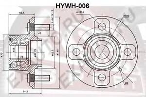 Ступица колеса для моделей: HYUNDAI (ACCENT, ACCENT)