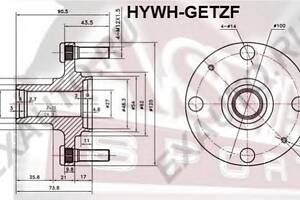 Ступица колеса для моделей: HYUNDAI (ATOS, ACCENT,ATOS,GETZ,ACCENT,ACCENT), KIA (RIO)