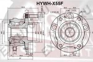 Ступица колеса для моделей: HYUNDAI (SANTA-FE, ix55), KIA (SORENTO)