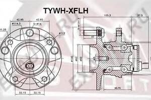 Ступица колеса для моделей: LEXUS (GS, IS,IS), TOYOTA (CROWN,MARK,MARK,CROWN)