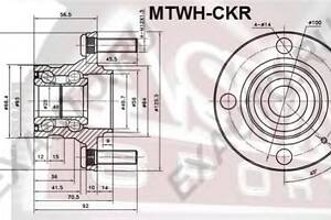 Ступиця колеса для моделей: MITSUBISHI (COLT, LANCER, LANCER, CARISMA, COLT, LANCER, CARISMA, MIRAGE, MIRAGE, MIRAGE, MIRAGE, MI