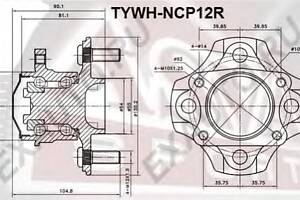 Ступица колеса для моделей: TOYOTA (YARIS, YARIS,ECHO,ECHO)